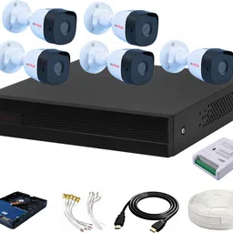 CP PLUS 8 Channal HD DVR 1080p 1Pcs,Outdoor Camera 2.4 MP 5Pcs, Hard Disk, Security Camera image 1