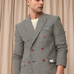 mr bowerbird Men Checkered Double Breasted Casual Blazer image 1