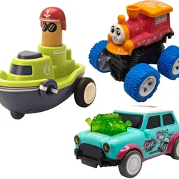 vaniha Unbreakable Four-Wheel Drive Friction Powered Diecast Toy Set-R4-picture-12