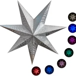 jaicem SILVER DROP DESIGN LIGHT(LED) STAR Hanging Star Pack of 1-picture-14