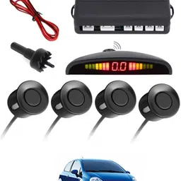 Black Reverse Car Parking Sensor for Universal for All Cars-125 Set of 4 pcs Car Parking Sensors with LED Parking Assistant Kit-125 Parking Sensor-image-64