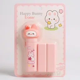 hardsosh's couture Premium Bunny Push-Pull Sliding Eraser – Cute Cartoon Refillable Eraser for Kids Non-Toxic Eraser-picture-10