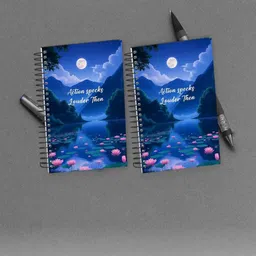 kg Action Specks Louder Then Quote Notebook A5 Diary Unruled 144 Pages image 1