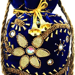 Women Blue Potli-image-2