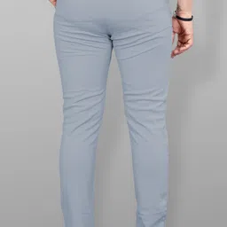 miramichi Men Regular Fit Grey Lycra Blend Trousers image 3