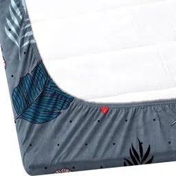 ameyaa Cotton Double Fitted (Elastic) 320 TC Printed Bedsheet image 3