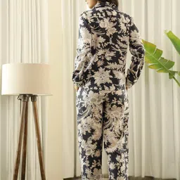 janmantar Women Shirt & Pyjama set Multicolor Floral Print image 2