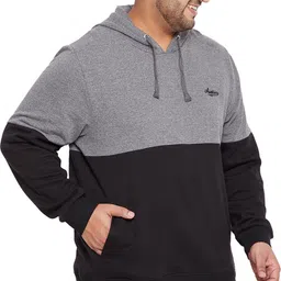 austivo Men Full Sleeve Color Block Hooded Sweatshirt image 3