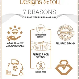 Designs & You Silver-Plated American Diamond-Studded Bangle-Style Bracelet image 2