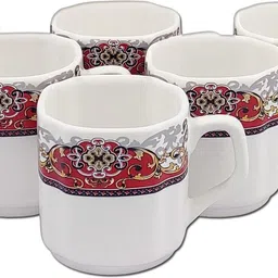 Pack of 6 Ceramic Tea Cup Set of 6 (AE8E)-image-0