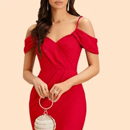 houseofcommon Women Bodycon Red Mini/Short Dress-picture-16