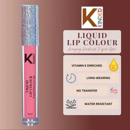 KINDED Vitamin E Enriched Long Lasting Matte Liquid Lip Colour Lipstick 6 ml - Barbie Pink 01 image 3