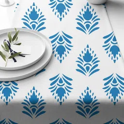 STITCHNEST Blue & White Printed Pure Cotton Table Runners image 2