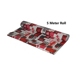 Dakshya Industries Red Printed Anti Slip Self Cover Roll image 3