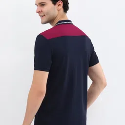Allen Solly Men Solid Polo Collar Cotton T-shirt image 2