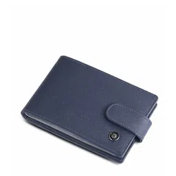 Lapis Bard Men Blue Embroidered Leather Card Holder image 2