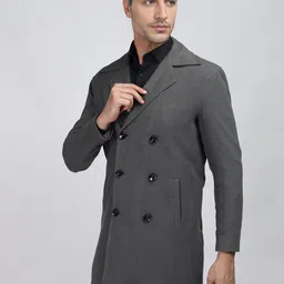 roadster Polyester Solid Coat For Men image 4