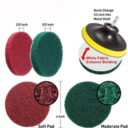 nkk traders 4Pcs Drill Brush Attachment Set, Power Scrubber Brush Cleaning Kit Nylon Wet and Dry Brush image 2