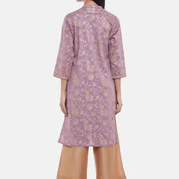 RANGMANCH BY PANTALOONS Women Purple Ethnic Motifs Printed Kurta image 3