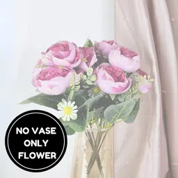 satyam kraft 1 Pc Artificial Rose Peony Flower Bunch for Home Decor Clear Peony Artificial Flower image 5