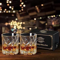 jossyfy (Pack of 6) Thick Base Whisky Glass for Scotch, Rum & Bourbon Glass Set Water/Juice Glass image 3