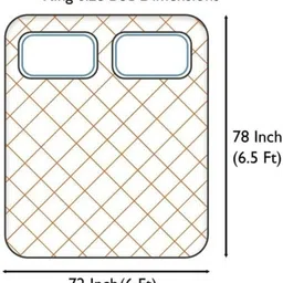 tiwanshi 220 TC Polycotton King Self Design Fitted (Elastic) Bedsheet image 4