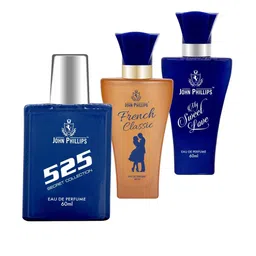 JOHN PHILLIPS Set of 3 Eau De Parfum - 525 + French Classic + My Sweet Love - 60ml Each-picture-19