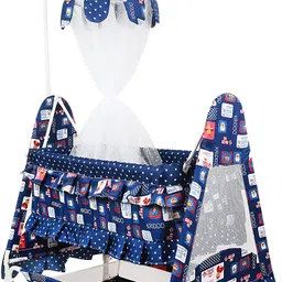 Cradle for kids cradle for baby boy and girl Cradle With Swing & Mosquito Net Bassinet-image-77