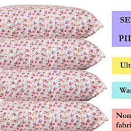 urmila creation Polyester Fibre Sleeping Pillow Pack of 4 Abstract LUXURY image 3