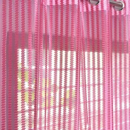 bella true 213 cm (7 ft) Door Net Transparent Curtain (Pack Of 2) image 2