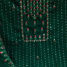 SHADOW & SAINING Embroidered Sequinned Unstitched Dress Material image 3