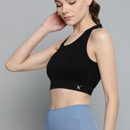 HRX by Hrithik Roshan Seamless Non-Wired Lightly Padded Workout Bra HRX-AW20-SK-3716 image 2