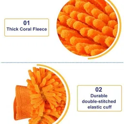 nirviklpe Double Sided Microfiber Gloves pack of 5 Wet and Dry Disposable Glove Set image 2