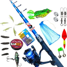 sikme Ultimate Angler's Arsenal: 7ft (210cm) Fishing Rod and Reel Combo Sett Blue Fishing Rod-picture-36