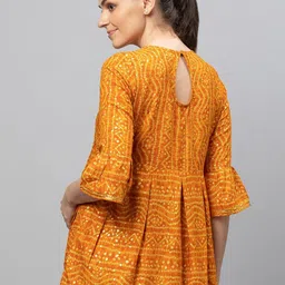 AV2 Bandhani Printed Maternity A-Line Top image 4