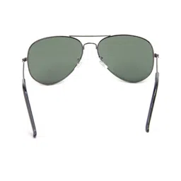 SUNNIES Unisex Green Lens & Gunmetal-Toned Aviator Sunglasses with UV Protected Lens image 4