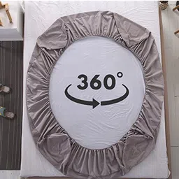 EverHOME Grey Solid Mattress Protector image 4