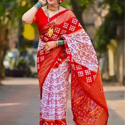 ethnicsundari Printed Sambalpuri Pure Cotton Saree-picture-15