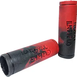 lksglobal Red/Black Handle Bar Grip For Royal Enfield Classic, Classic 350, Classic Chrome image 4