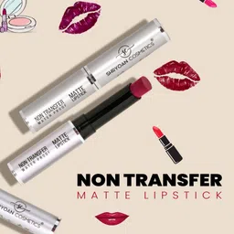 SHRYOAN Set Of 3 Non Transfer Bullet Lipstick- 3.5g Each - Jam Berry-Godiva-Light Mahroon image 4