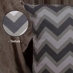 HOMEMONDE Grey & White Set of 5 Geometric Square Cushion Covers image 2