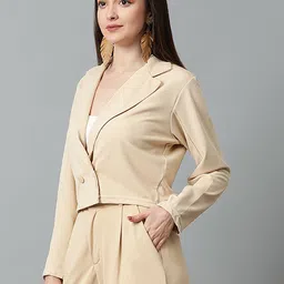 kotty Women Solid Single Breasted Casual Blazer-picture-38