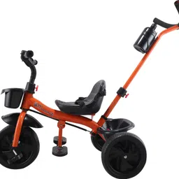 maaluv Tricycle Dual Storage Basket Bottle With Parental Handle Safety Guardrail Comfort Seat_Model ML 201_for Kids|Boys|Girls Age 2-5 Years Tricycle image 2