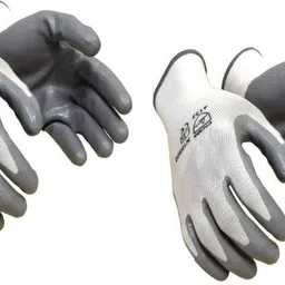 crewbolt 2 Pair White Grey Hand Safety Anti Slip Latex Coated Nylon Garden Gloves Gardening Shoulder Glove-picture-20