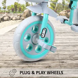 duggi muggi 1-5 Years Best Kids Tricycle with Parental Push Handle, with Cushioned Seat,Storage Basket and Safety Guardrail for Kids Tricycle image 4