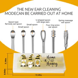 hannea Ear Candles Kit Earwax Removal Tools 10 Ear Candles Discs Swabs Storage Case image 5