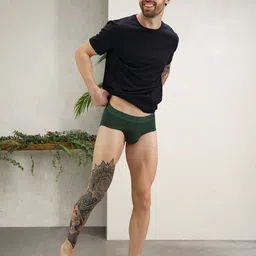 DaMENSCH Men DEO-SOFT Deodorizing Micro Modal Printed Briefs DAM-PRIN-B-DG-CM-QM-PACK-3-MIX image 4