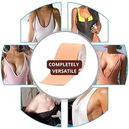 abter Boob Tape with 10 Nipple Covers – Multipurpose Nude Skin Color Push-Up & Breast Lift Tape for Large Breasts, Invisible Chest Support Tape, Body Lift for Women & Girls image 3