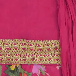 A.T.U.N. Girls Magenta & Green Embellished Ready to Wear Lehenga & Blouse With Dupatta image 4