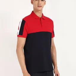 Tommy Hilfiger Men Colourblocked Polo Collar Cotton T-shirt image 4